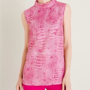 Chico’s Black Label Croc Print Blouse